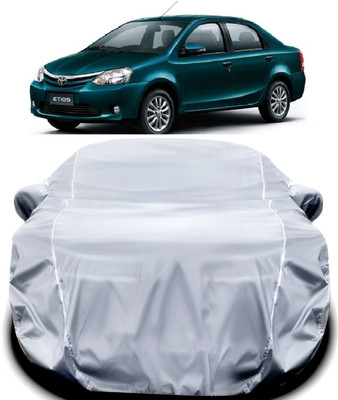 V VINTON Car Cover For Toyota Etios (With Mirror Pockets)(Silver)