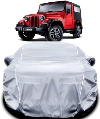 WAKLANE Car Cover For Mahindra Thar (With Mirror Pockets)(Silver)