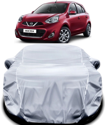 ANOXE Car Cover For Nissan Micra (With Mirror Pockets)(Silver)