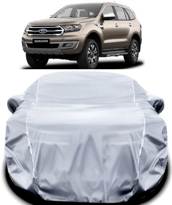 ANOXE Car Cover For Ford Endeavour (With Mirror Pockets)(Silver)