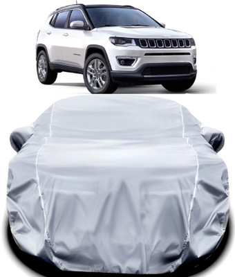 MAVENS Car Cover For Jeep Compass (With Mirror Pockets)(Silver)