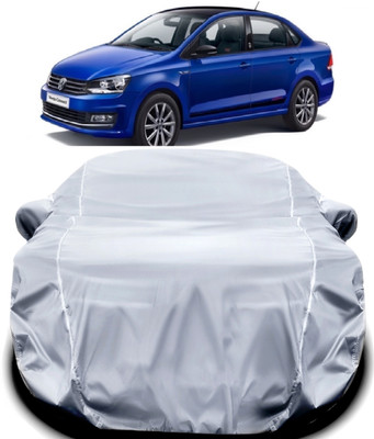 ANOXE Car Cover For Volkswagen Vento (With Mirror Pockets)(Silver)