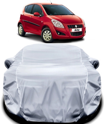 ANTIRO Car Cover For Maruti Suzuki Ritz (With Mirror Pockets)(Silver)