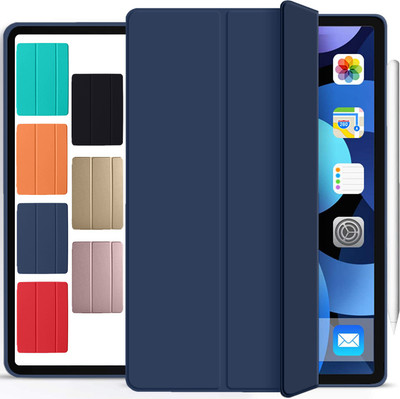 DuraSafe Cases Flip Cover for Apple iPad Air 4th Gen 10.9 inch(Blue, Dual Protection, Silicon, Pack of: 1)