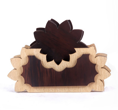 Nexat Hexagon Reversible Wood Coaster(Pack of 6)