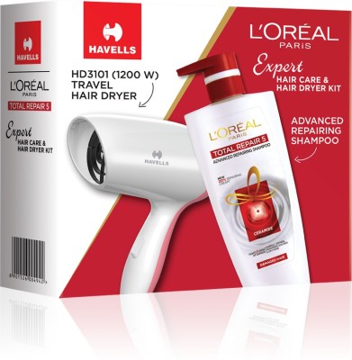 L'Oreal Paris Total Repair 5 Shampoo 704ml with Havells Hair Dryer  (2 Items in the set)