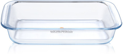 Dinewell Borosilicate Rectangle Glass Bakeware Dish (1600 ml) Baking Dish(Microwave Safe)