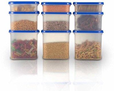 Analog Kitchenware Polypropylene Grocery Container  - 500 ml, 1500 ml, 2000 ml(Pack of 9, Blue)