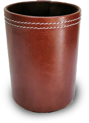 CPI 1 Compartments Leather Pen Stand(Brown)