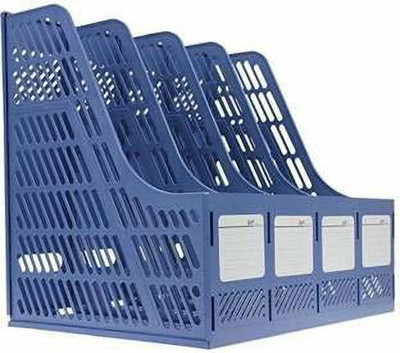 CPEX 4 Compartments PLASTIC Document Organizers(Blue)