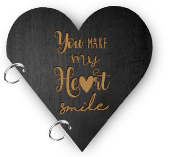 DI-KRAFT You Make my heart Smile print dairy A5 Diary Unruled 150 Pages(Black)