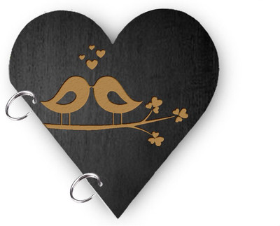 DI-KRAFT Love Bird printed valantine diary A5 Diary Unruled 150 Pages(Black)