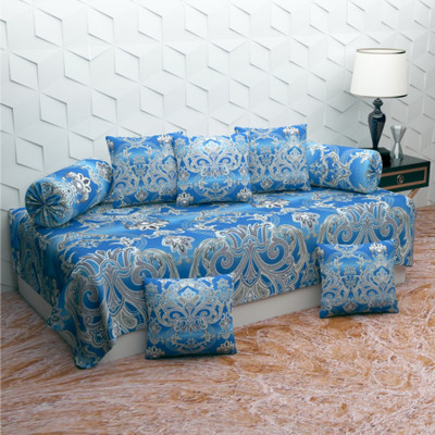 Safunooza Polycotton Abstract Diwan Set(Multicolor)