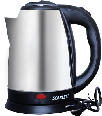 DHARMI ENTERPRISE Stainless Steel Scarlett Electric Elegant Design for Hot Water, Tea, Rice and Cooking Foods Kettle,Scarlett Stainless Steel Electric Heat Kettle 2.0 litres for Tea,Coffee,Milk,Water Heater Electric Kettle Multi Cooker Electric Kettle (2 L, Silver) Electric Kettle(2 L, Silver)
