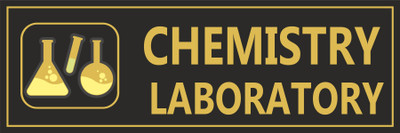 CREATIVE ADVERTISERS Chemistry Laboratory Emergency Sign