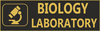 CREATIVE ADVERTISERS Biology Laboratory Emergency Sign