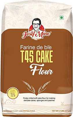 Josef Marc T45 Cake Flour, 2 LBS - Unbleached & Low Protein Flour, Non-chlorinated, Non-GMO, Non-Fortified & Non-bro-mated, All Purpose Cake Flour.(0.907 kg)