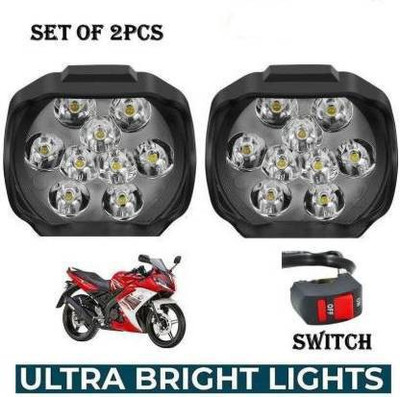 IMAD TRADING 9 SHILON Fog Lamp Motorbike LED (12 V, 10 W)(Universal For Bike, Pack of 2)