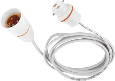 JELECTRICALS B22 Socket with Flexible Wire 10 Meter and Single Adaptor Plug Plastic Light Socket(Pack of 1)