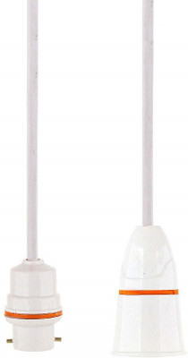 JELECTRICALS B22 Socket with 8 Meter Flexible Wire & Single Adaptor Plug Plastic Light Socket(Pack of 1)