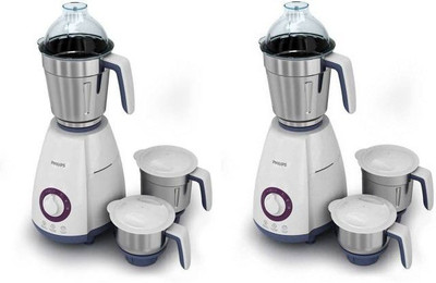PHILIPS HL 7699/00 pack of 2 750 Mixer Grinder (6 Jars, White)