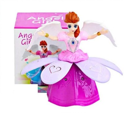 LooknlveSports Best Buy Dancing Princess Doll Elsa Anna Doll |Wings Action Figure Rotating Light Music Model Dolls For Kids Learning & Educational Toy(Multicolor)