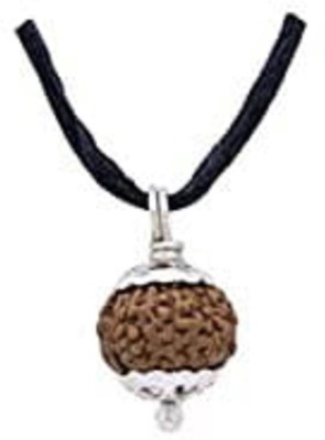 SHIVOHAM 8 Mukhi Rudraksha Made in German Silver Metal Lab Certified (Origin - Java) Hand Picked Matured Rudraksha Wood