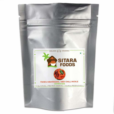 sitara foods Red Chilli Pickle / Pandu Mirapakaya Pachadi (Home Made Andhra Style) 250 Grams Red Chilli Pickle(250 g)