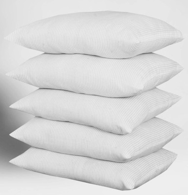 Merry Fashion Polyester Fibre Cushion Pack of 5 Solid(White)