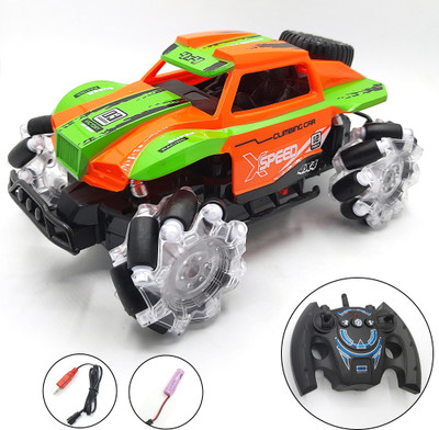 Toyshack Dancing Rechargeable Remote Controlled 1:16 Rock Crawler with Music(Orange)