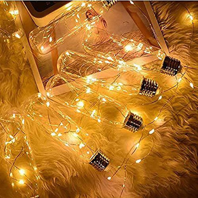 MIRADH 8 LEDs 3.05 m Yellow Steady Bottle Rice Lights(Pack of 1)