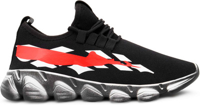 Ishu Collection Regular Wear, Casual Wear, Daily Wear, Black Fire Red Sneakers For Men(Black, Red)