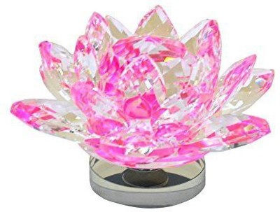 Zoltamulata crystal lotus Decorative Showpiece  -  6 cm(Crystal, Pink)