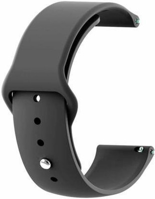 LOWCOST ASM Sam22mmgrnsiliconestraps Smart Watch Strap(Black)