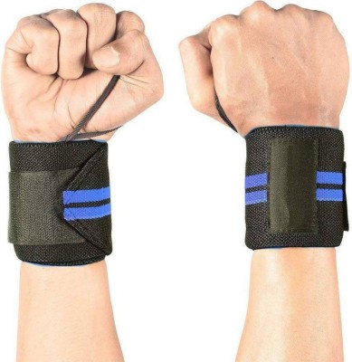 S&P TechoWorld FITNESS Wrist Wrap / Wrist Band With Thumb Support (1 Pair) Wrist Support Wrist Support(Blue)