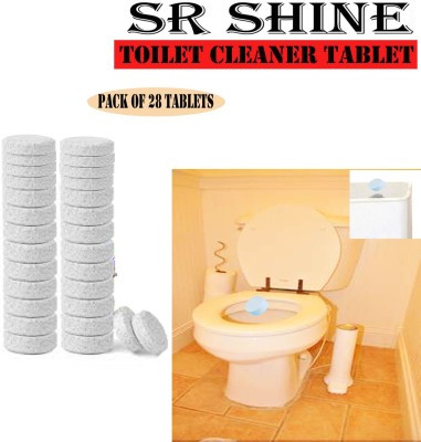 S R SHINE S R TABLET TOILET BOWL CLEANER PACK OF 28 TABLET (20gm) = 560gm Lemon Block Toilet Cleaner(28 x 20 g)