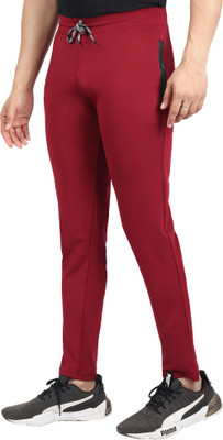 Le Maroco Solid Men Red Track Pants