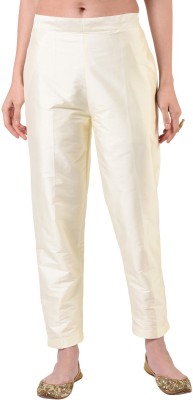 FLOREOS Regular Fit Women Cream Trousers