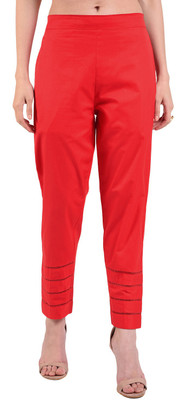 FLOREOS Regular Fit Women Red Trousers