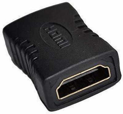 ERHIndia  TV-out Cable HDMI Female to Female Coupler Cable Joiner Gender Changer HDMI Joiner Straight(Black, For Computer)