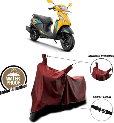 ANTHUB Waterproof Two Wheeler Cover for Hero(Pleasure, Maroon)