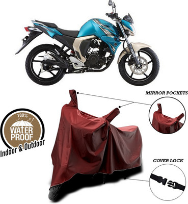 ANTHUB Waterproof Two Wheeler Cover for Yamaha(FZ-S FI, Maroon)