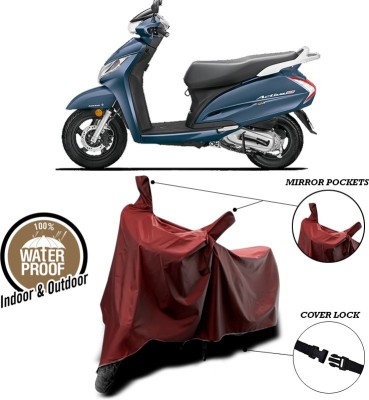 ANTHUB Waterproof Two Wheeler Cover for Honda(Activa 125, Maroon)