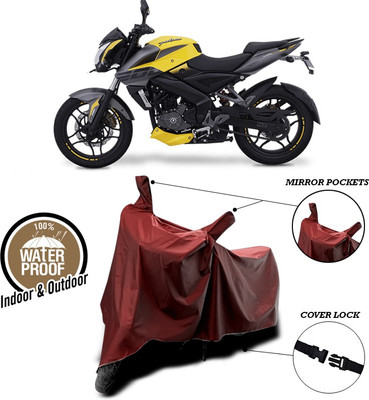 ANTHUB Waterproof Two Wheeler Cover for Bajaj(Pulsar 200 NS DTS-i, Maroon)
