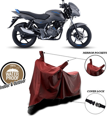 ANTHUB Waterproof Two Wheeler Cover for Bajaj(Pulsar 125, Maroon)
