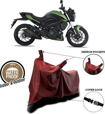SEBONGO Waterproof Two Wheeler Cover for Bajaj(Dominar, Maroon)