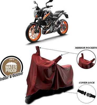 ANTHUB Waterproof Two Wheeler Cover for KTM(Duke 200, Maroon)