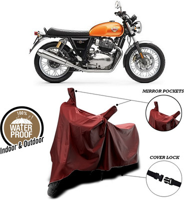 SEBONGO Waterproof Two Wheeler Cover for Royal Enfield(Interceptor 650, Maroon)