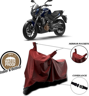 ANTHUB Waterproof Two Wheeler Cover for Bajaj(Dominar, Maroon)