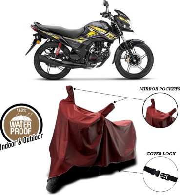 ANTHUB Waterproof Two Wheeler Cover for Honda(CB Shine, Maroon)